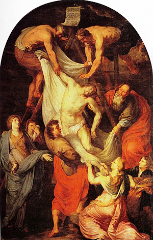 Simon De Pape II, kopie van de Kruisafneming van Rubens